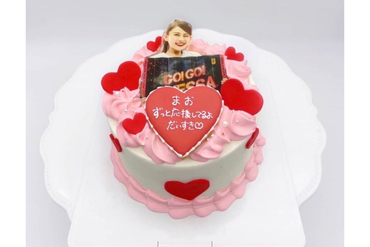 ハート散りばめ♡お写真ケーキ（9色） – 【オーダーケーキの通販・専 