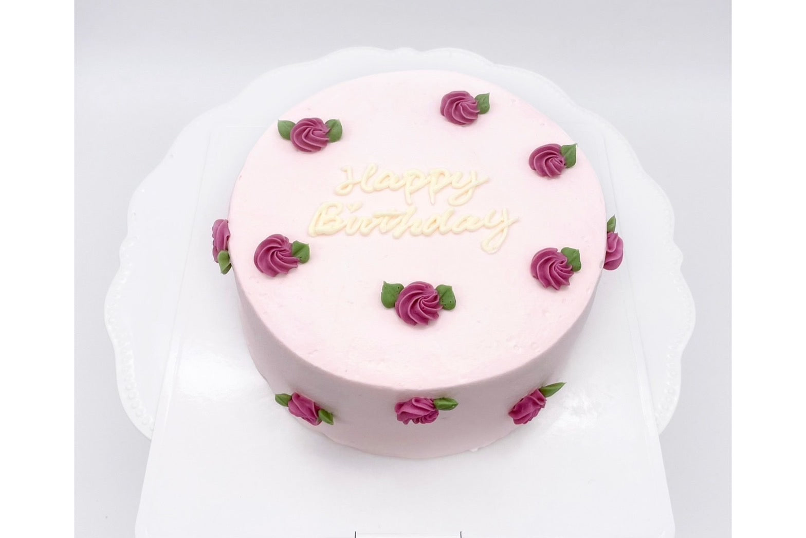 ミニ薔薇ケーキ（ピンク） – 【オーダーケーキの通販・専⾨店