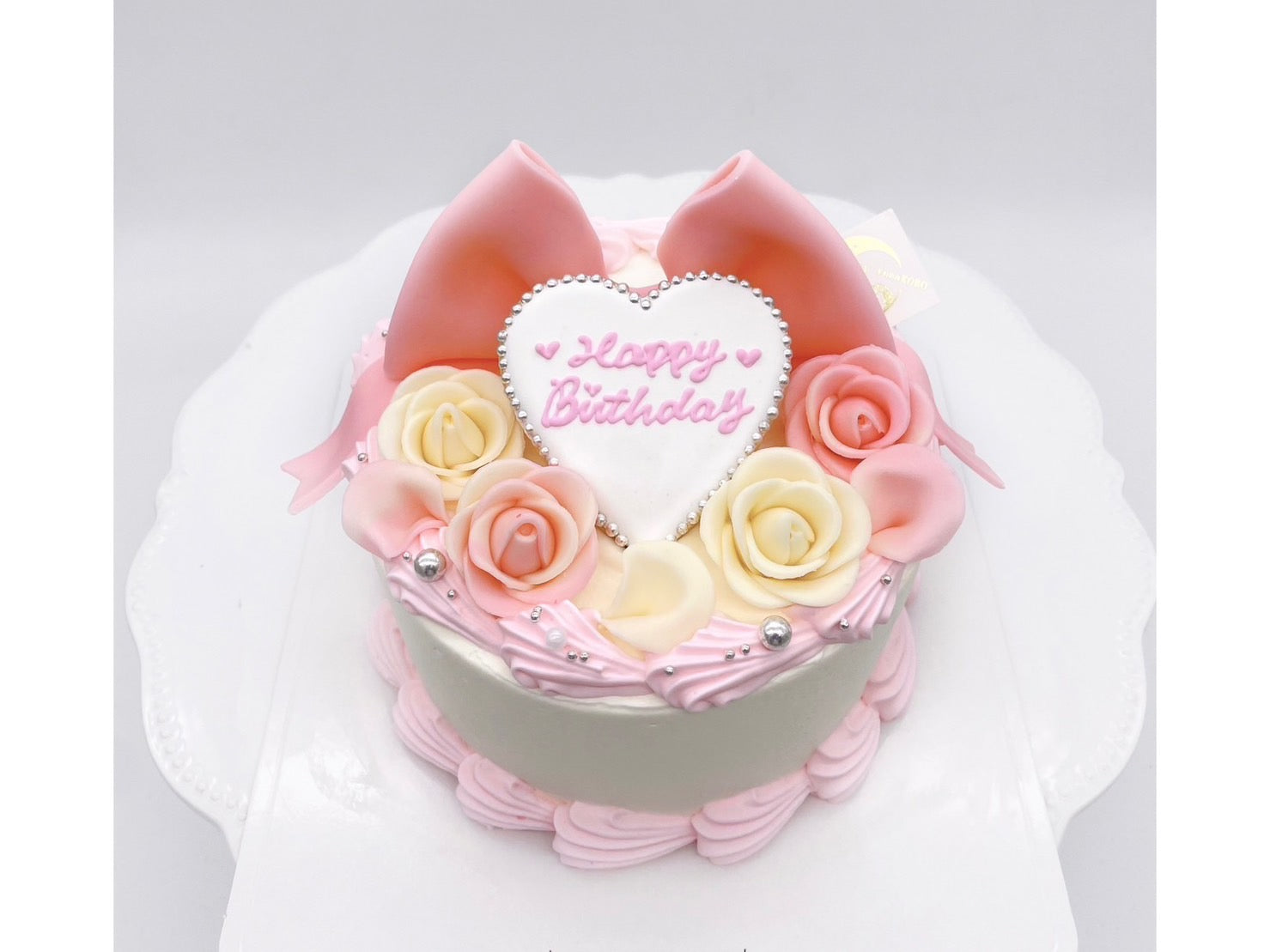 Ribbon and rose Cake – 【オーダーケーキの通販・専⾨店】⼤阪